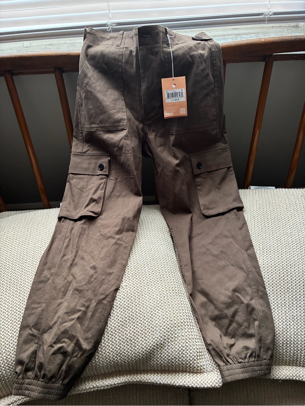 Wondery Outdoors Brown Cargo Jogger Pants For Women - Size Small Short Length — image 4 of 8